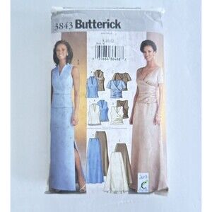 Butterick Sewing Pattern 3843 Womens Formal Dress Pattern Sz 8-12 CUT
